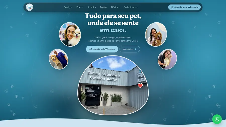 Clínica Pet Caroline Keffer: Tudo para seu pet, onde ele se sente em casa.