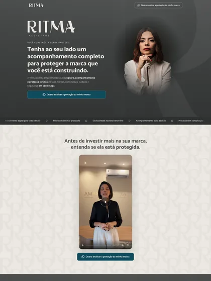 O site da Ritma Registros aberto num notebook e num celular